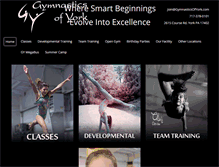 Tablet Screenshot of gymnasticsofyork.com